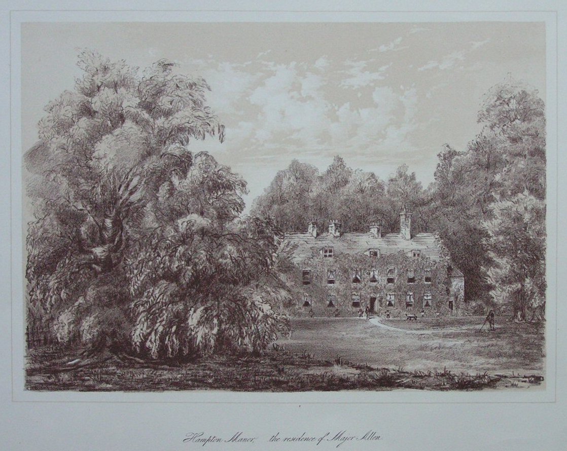 Lithograph - Hampton Manor. The Residence of Maj.Allen